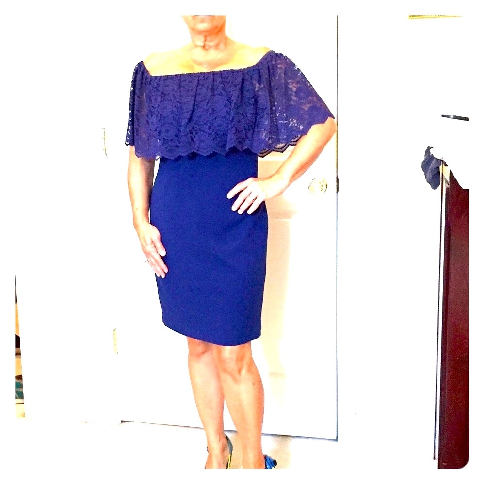 Cobalt blue cocktail dress